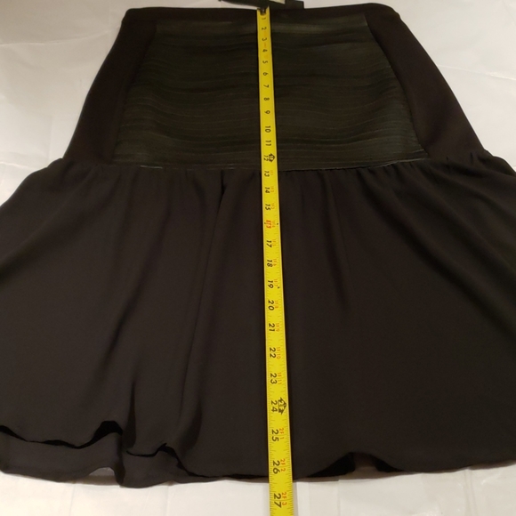 EDESSA New SKIRT Black Leather/Georgette Women's M 🎉HP🎉 - Picture 9 of 16